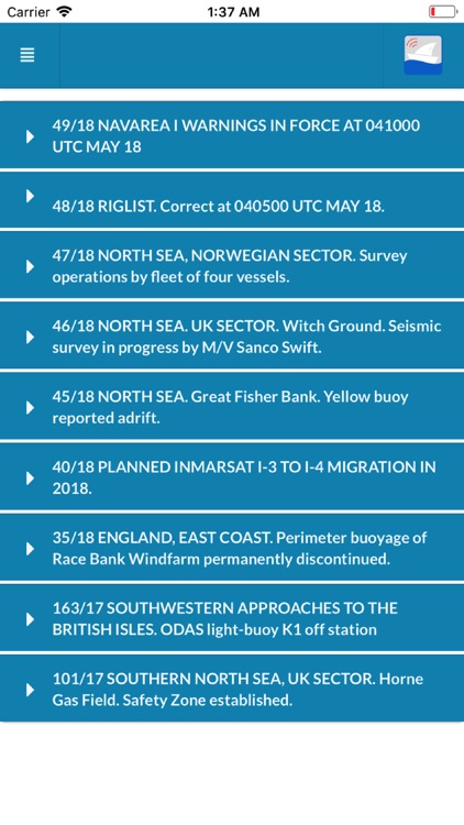 Navarea Warnings (Navtex)