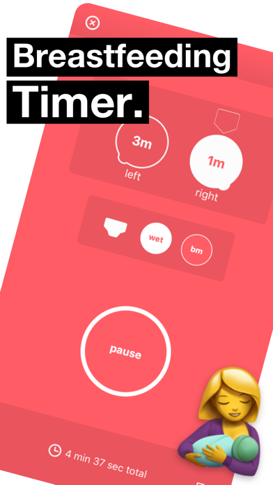 Baby Feed - Feeding timer to track & log nursing & breastfeeding Screenshot 1