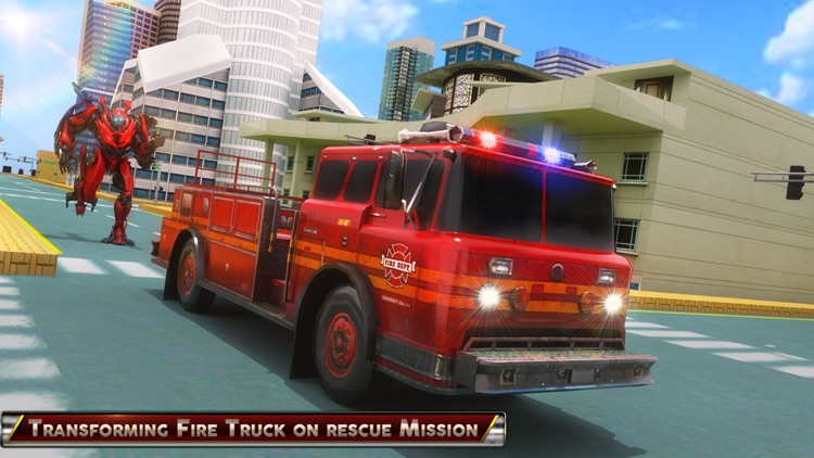 Fire Truck Fighter Robot Fight screenshot-3