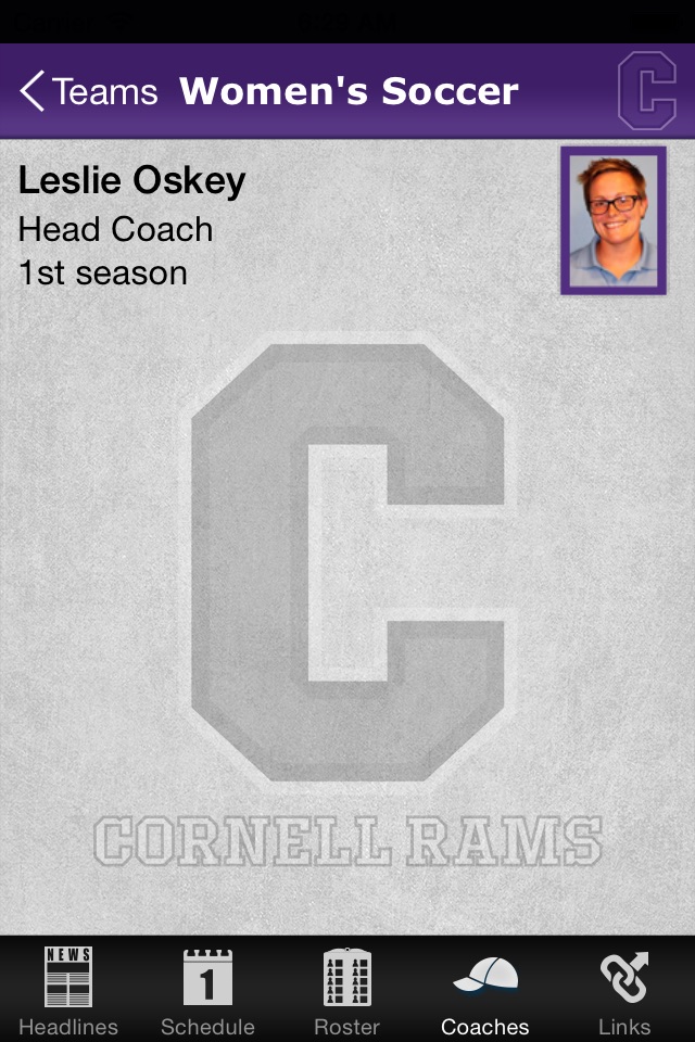 Cornell College Ram Athletics screenshot 4