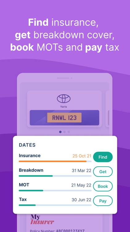 Rnwl - MOT, tax, car insurance