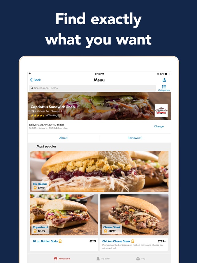 eat24 food delivery on the app store eat24 food delivery on the app store
