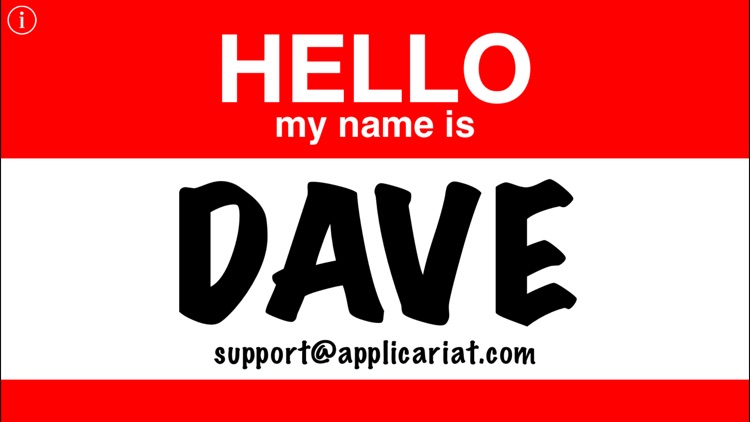 Hello Name Tag