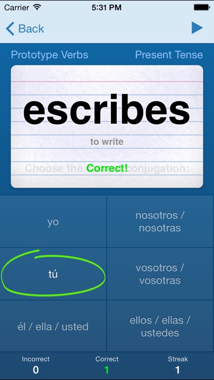 Spanish Verbs Trainer