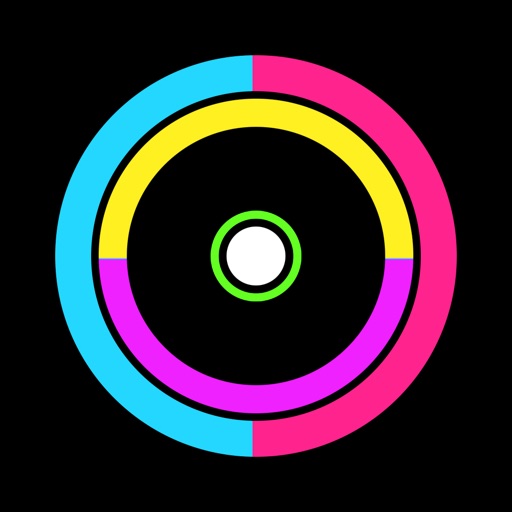 Colour Rings One Line In Blast Icon