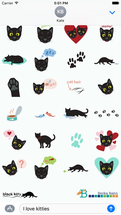 Black Kitty Sticker Pack