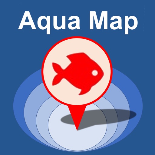 Aqua Map Lakes - Fishing Chart Icon