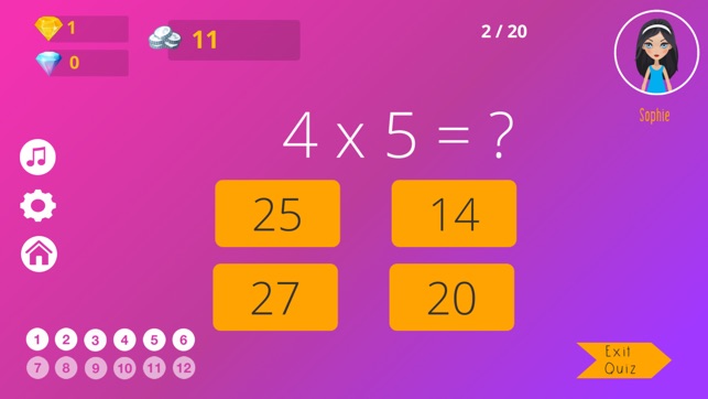 BrainyGirl Math Times Tables(圖2)-速報App