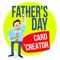 Send your Father's Day greetings with a Father's Day card made by yourself