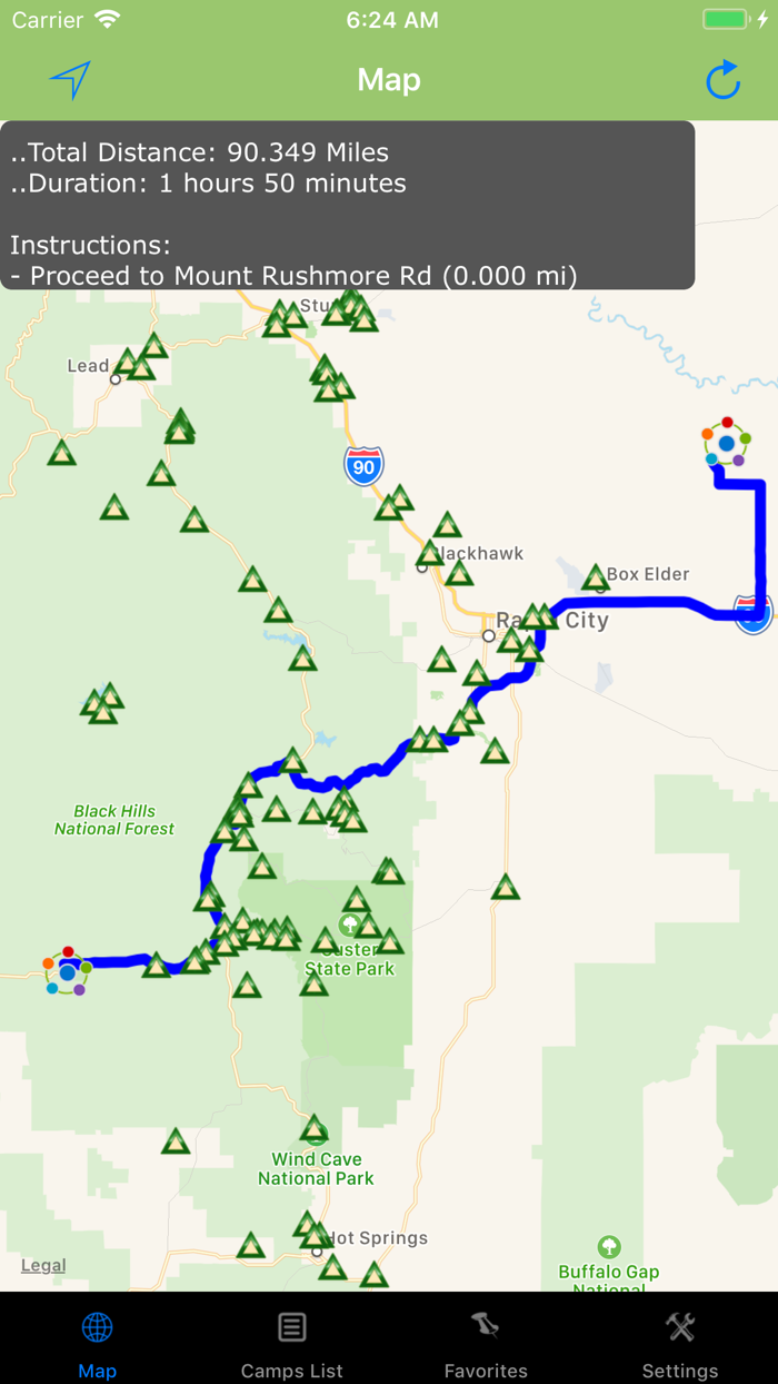 South Dakota – Camping  RVs