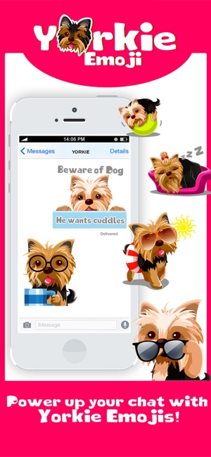 Yorkie Dog Emoji Stickers(圖3)-速報App