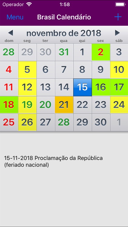 Calendário 2019 Brasil by Rhappsody Technologies