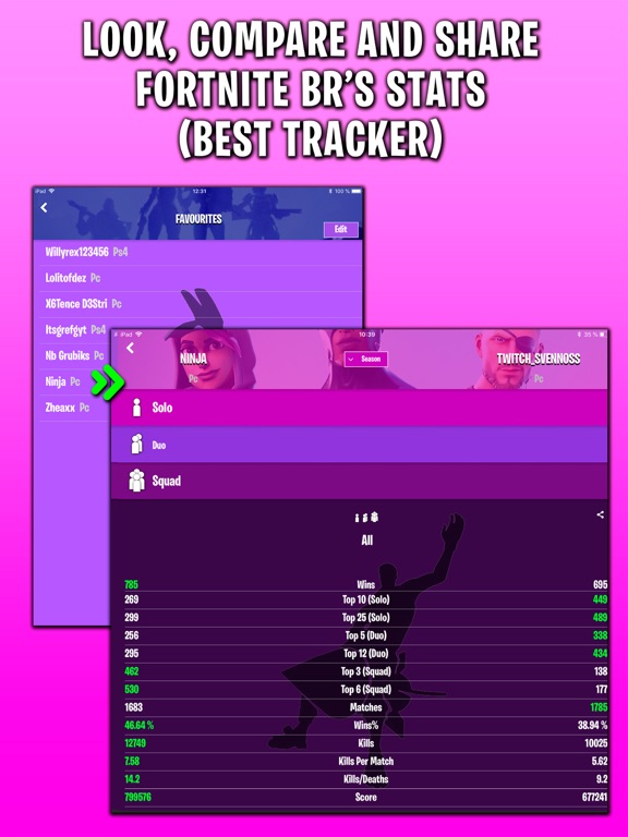 screenshot 1 for tracker for fortnite - best fortnite companion app