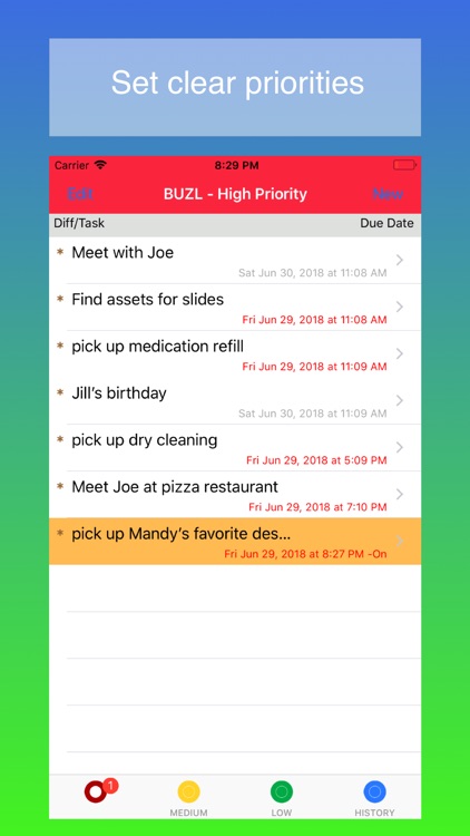 BUZL - Priority List