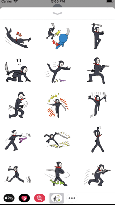 Fighting Ninja Stickers screenshot 2
