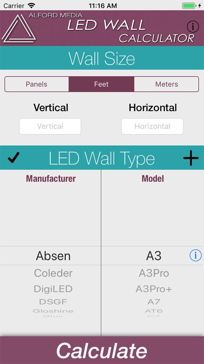 Alford LED Wall Calculator