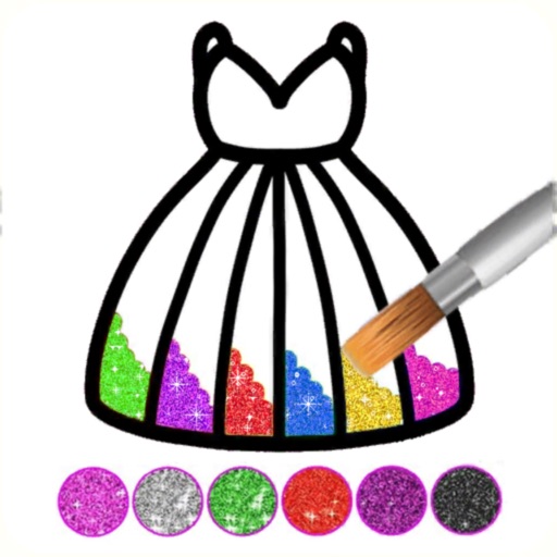 Glitter Dress Coloring Game Download