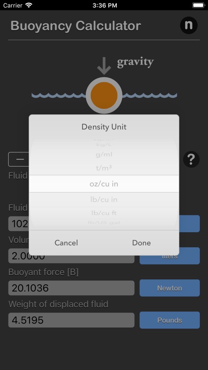 Buoyancy Calculator screenshot-4