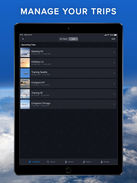 Flight+ Free - Track Live Flights - Flight Board screenshot