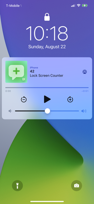 ‎Voice Counter on Lock Screen Screenshot