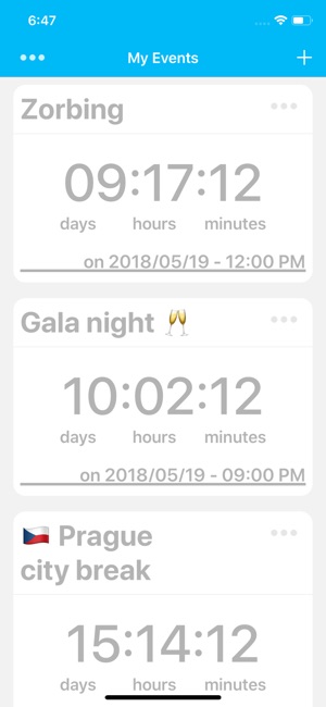 My Events - Countdown