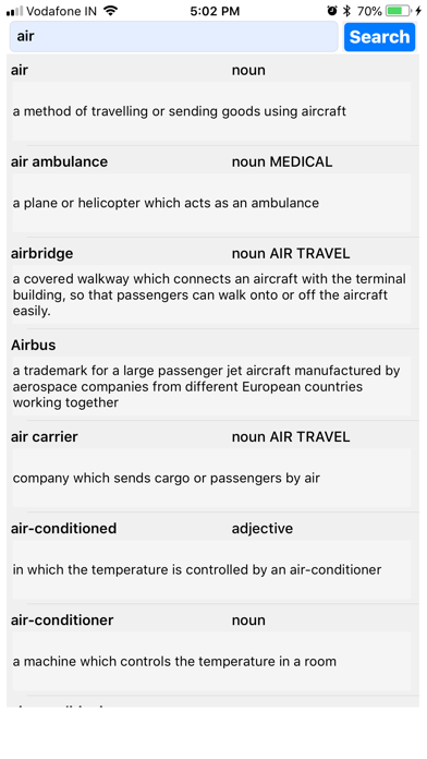Travel & Leisure Dictionary screenshot 2