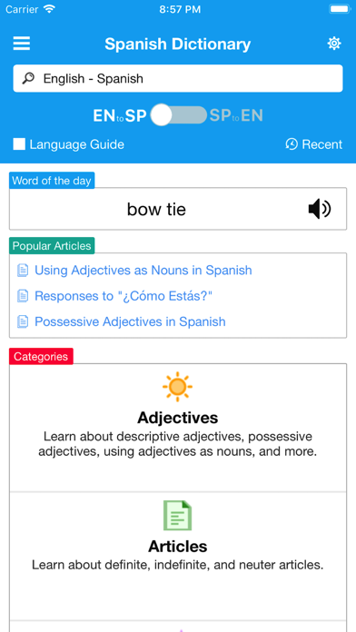 English - Spanish Dictionary screenshot 2