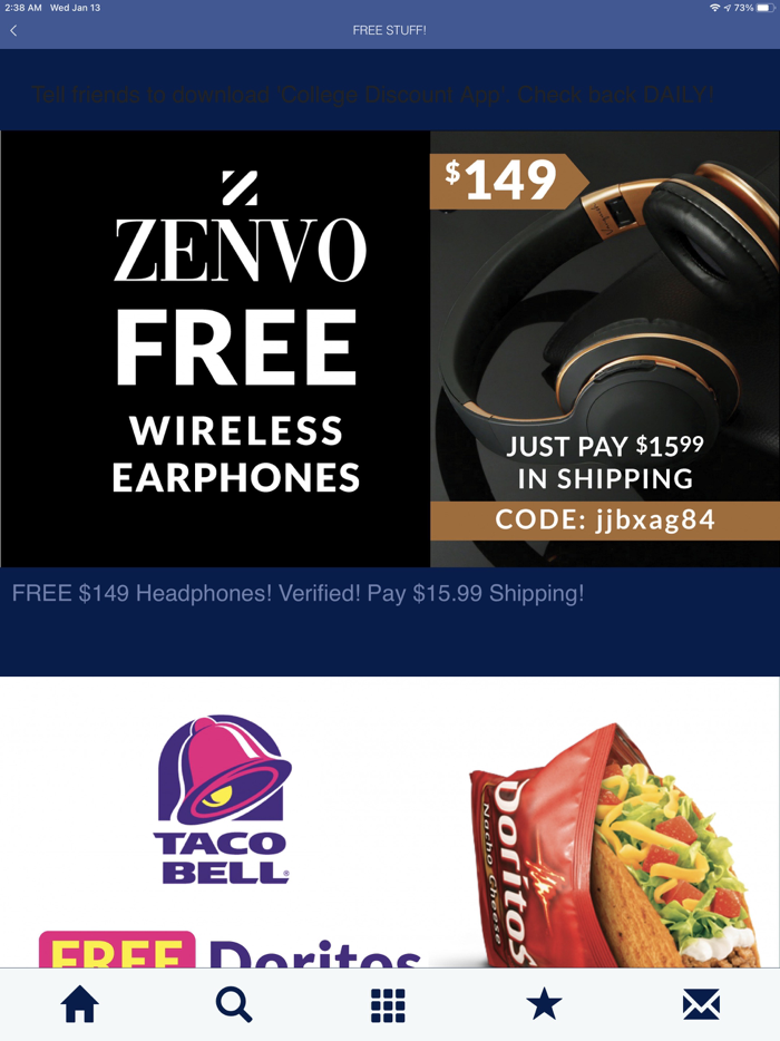 College Discount App