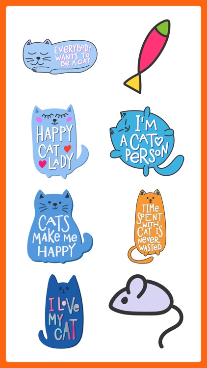 Pusheen Cat Text Sticker Pack