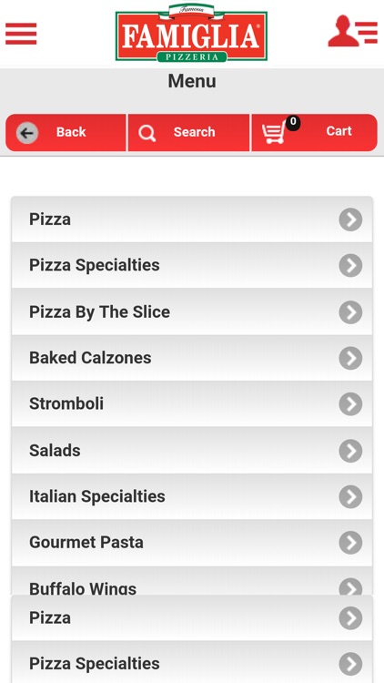 Famous Famiglia Pizzeria WP screenshot-3