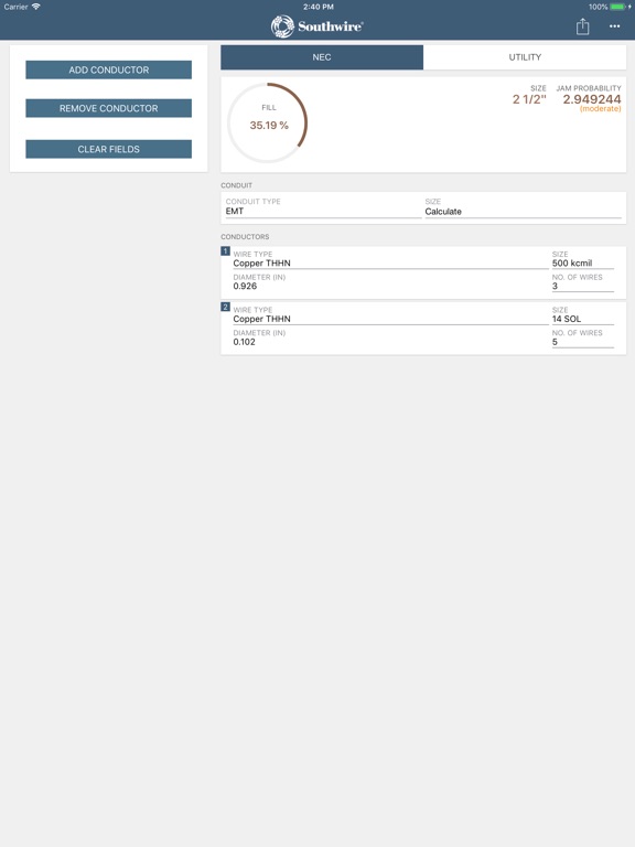 Southwire Conduit Fill Calc Price Drops Screenshot 1 For Southwire Conduit Fill Calc