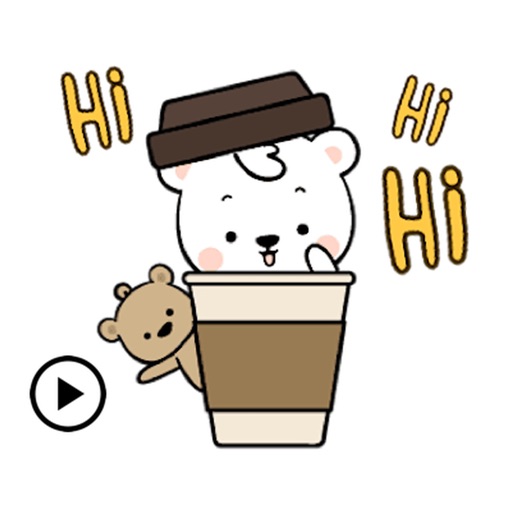 Animated White Bear And Teddy icon