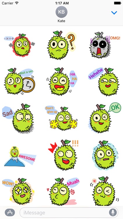 Mr Durian FruitMoji Sticker