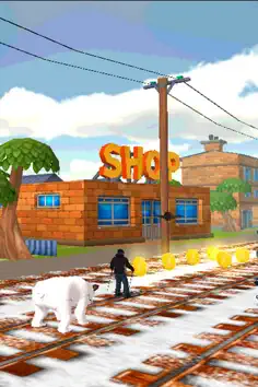 Subway Skating Surfers 3D - Screenshot 1