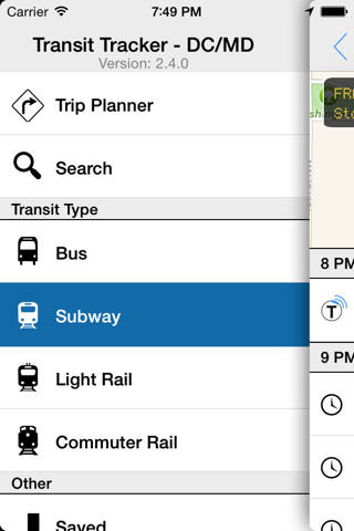 Transit Tracker - DC/Maryland screenshot 2
