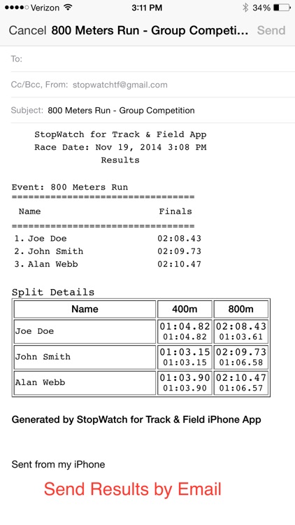 Stopwatch for Track & Field screenshot-3