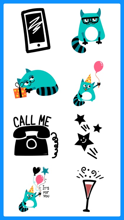 Granny Cat Funny Stickers App
