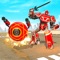 Enjoy the fireball robot war in bus robot car transform game