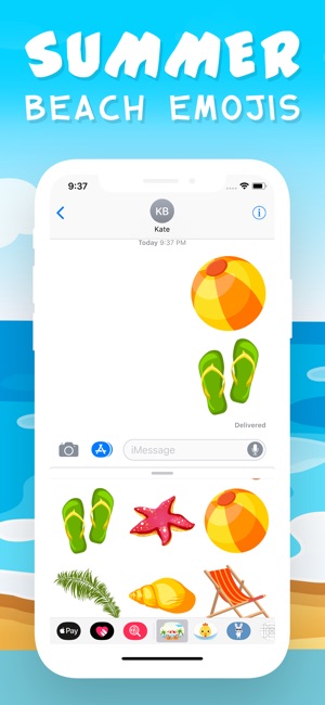 Summer Beach Emojis(圖4)-速報App