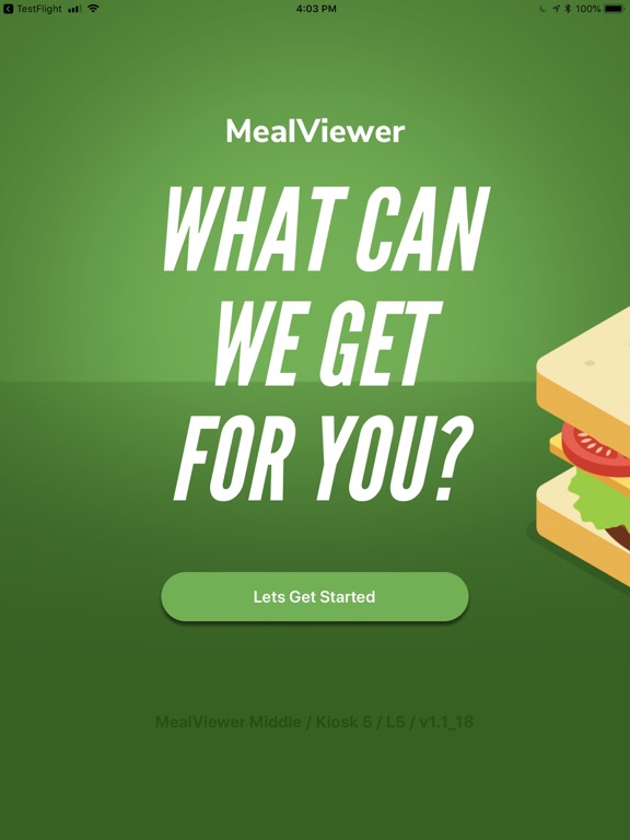 iPad Image of MealViewer Kiosk