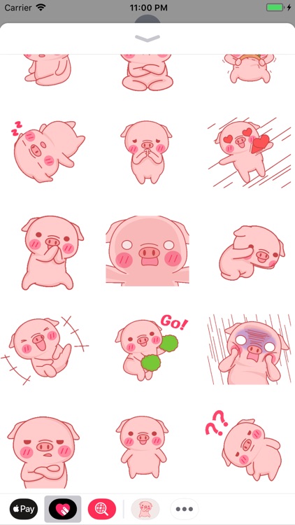 Mini Pig Animated Stickers