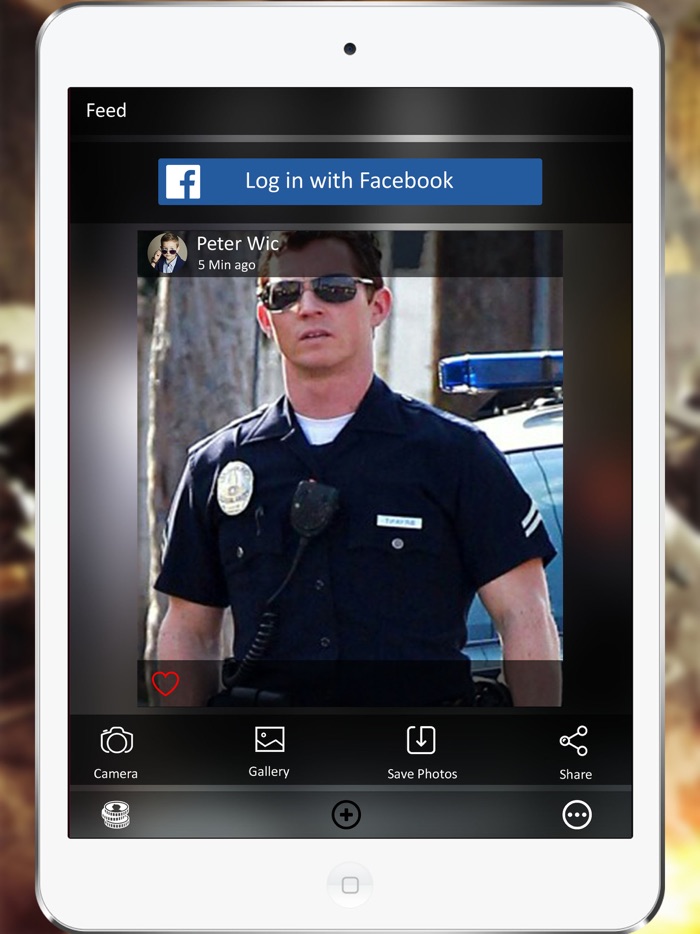 Man Police Photo Suit