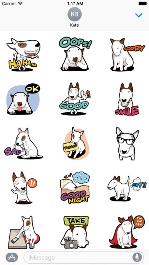 Bull Terrier Naughty Dog Emoji(圖2)-速報App