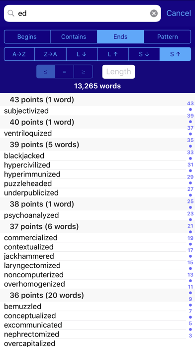 Lexica Word Finder for Scrabble Pro screenshot 4