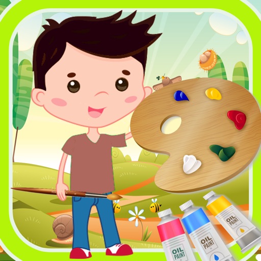 Finger Painting Coloring Book Icon