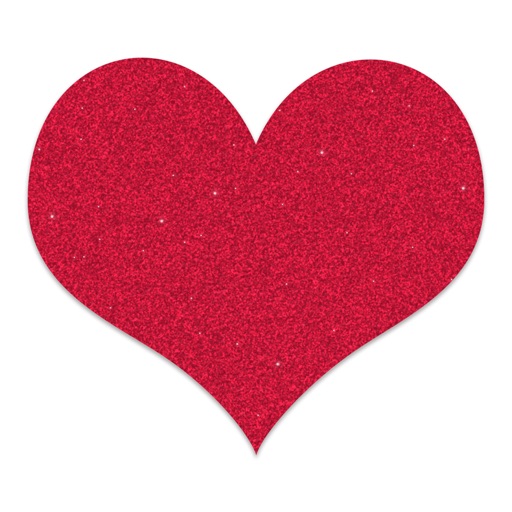 Glitter Heart Stickers