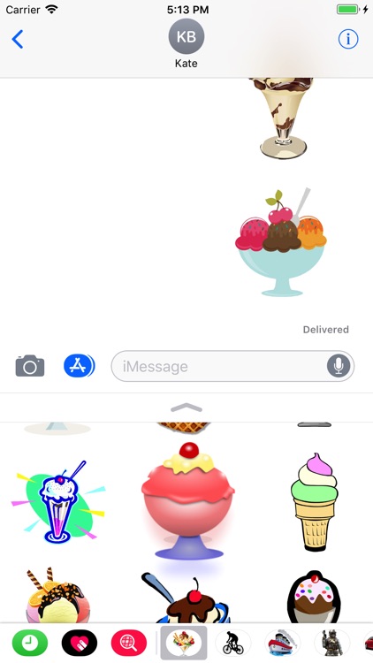 Ice Cream Stickers 4 iMessage screenshot-3