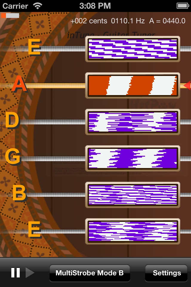 inTuna Strobe Guitar Tuner screenshot 2