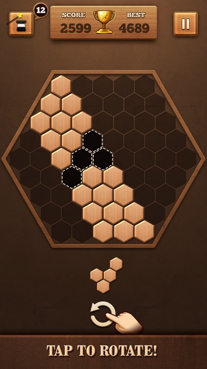 Wooden Hexagon Fit: Hexa Block screenshot-1