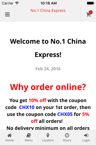 China Express Online Ordering - náhled